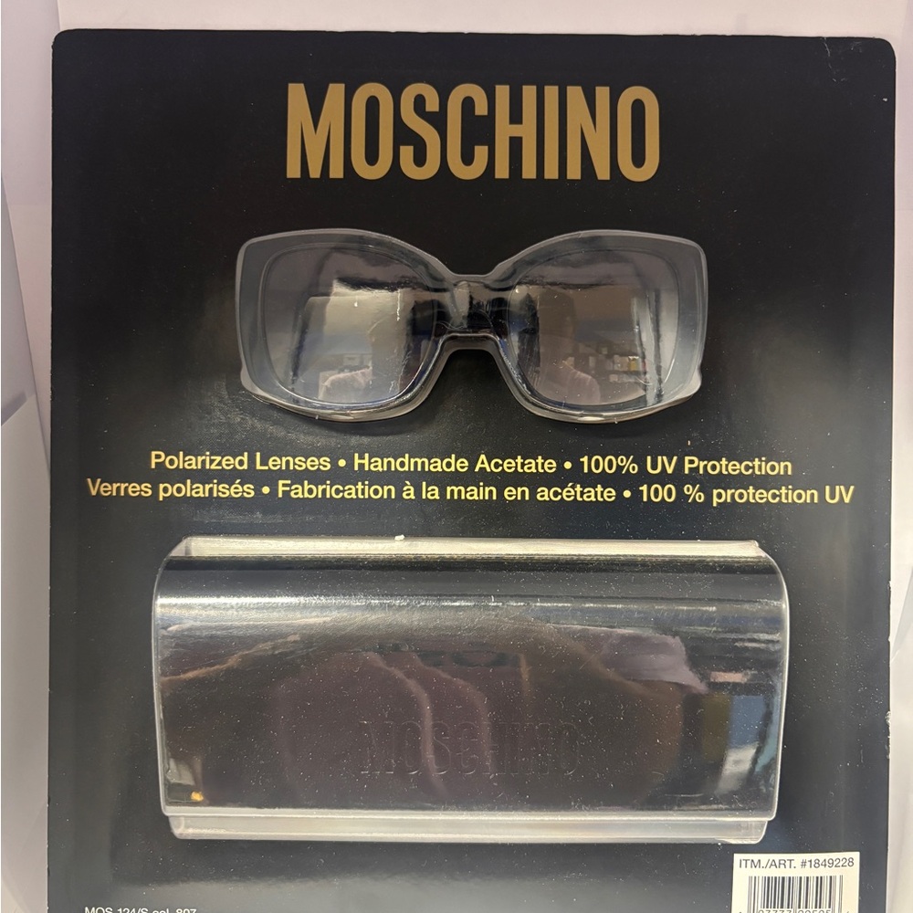 Moschino Black Sunglasses for Women with Clear Frame